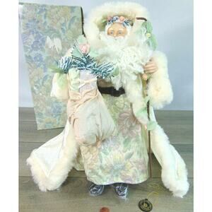 NEW Brinn's 1993 ENGLISH GARDEN SANTA 16" DOLL Porcelain Father Christmas Decor